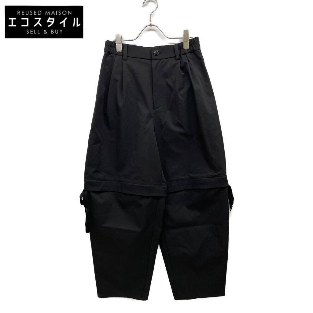 MUVEIL MA251FP001 25 Years Made Black Custom Order 2-Way Barrel Pants Bottoms 38 blackUsed