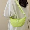 Nylon Hobo Crossbody Bag Solid Color Canvas Dumpling Bag Fashion Half-moon Bag  Girls