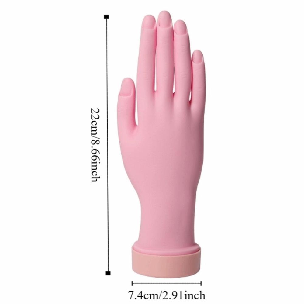 Soft Fake Hand Multi-joint Bendable Hand Model Durable Nail Practice Hand  Manicure Training