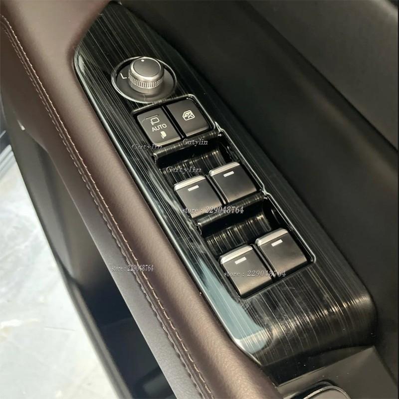 Car Accessories For Mazda CX-5 CX5 KF 2017- 2024 Interior Carbon Fiber Window Lift Switch Cover Trim Ide Armrest Frame