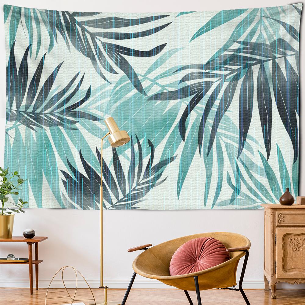 Macara Verde Frunză de Palmier Tapiserie Agățată de Perete Mică Proaspătă Hippie TAPIZ Decor Boem Cameră Pânză de Fundal