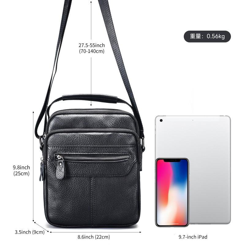 New Top Layer Cowhide Men's Shoulder Bag Trend Versatile Leather Outdoor Casual