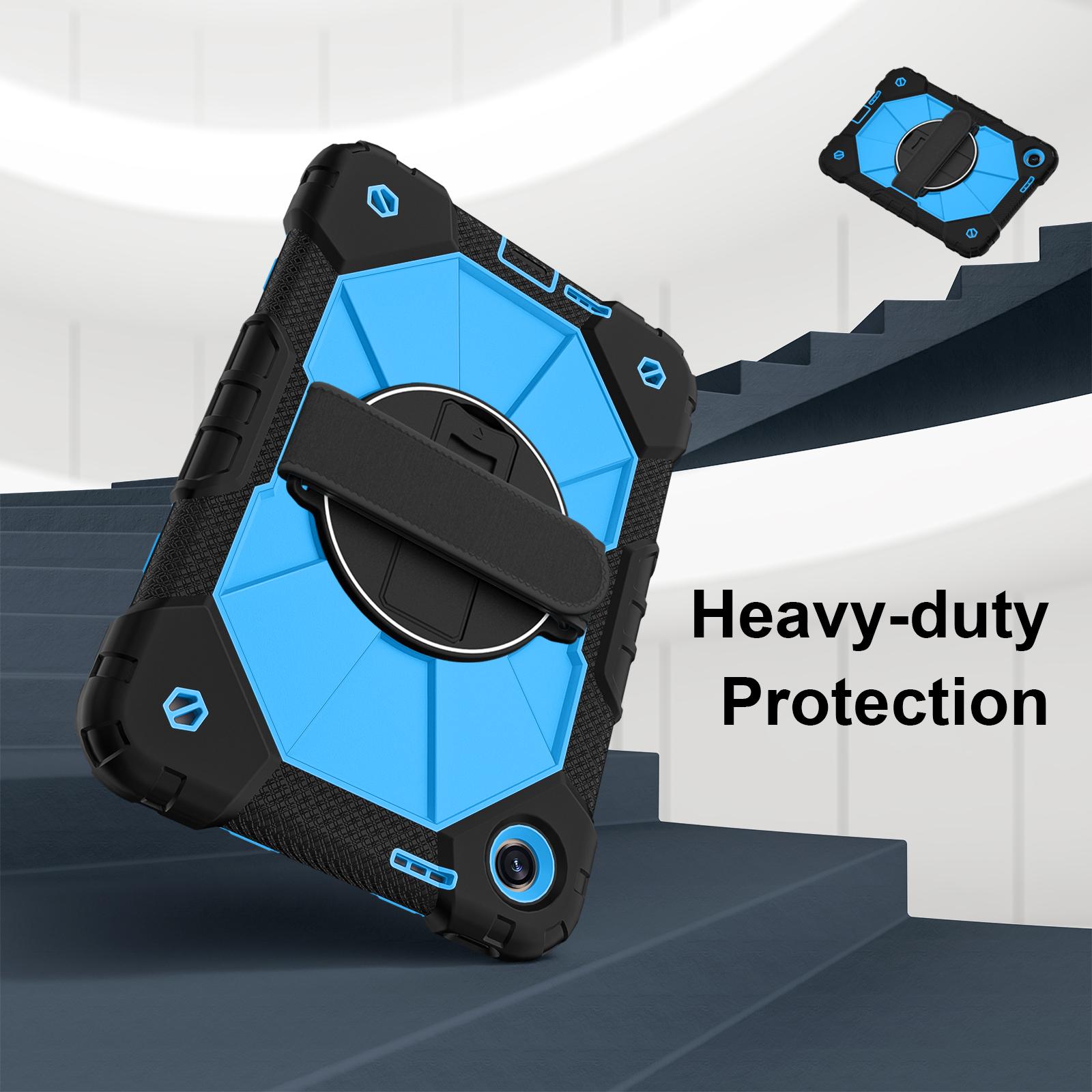 Pour Poco Pad C1 Redmi Pad 2 9.7  Étui Rotation à 360° Poignée Anneau pour la Main Support Kickstand Housse de Protection Tablette Sangle d'Épaule no shoulder Strap