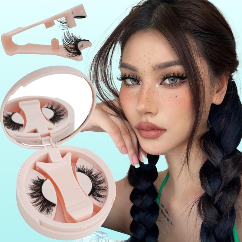 Reusable Magnetic Eyelashes No Glue Needed 3D Natural Look Curly Magnetic False Eyelashes Easy Apply Lashes Kit For Eye Makeup