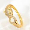 Cheetah Personalized Bracelet with Zircon Leopard Head Color Preserving Bracelet