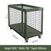 Foldable Mobile Storage Mesh Container with Wheels
