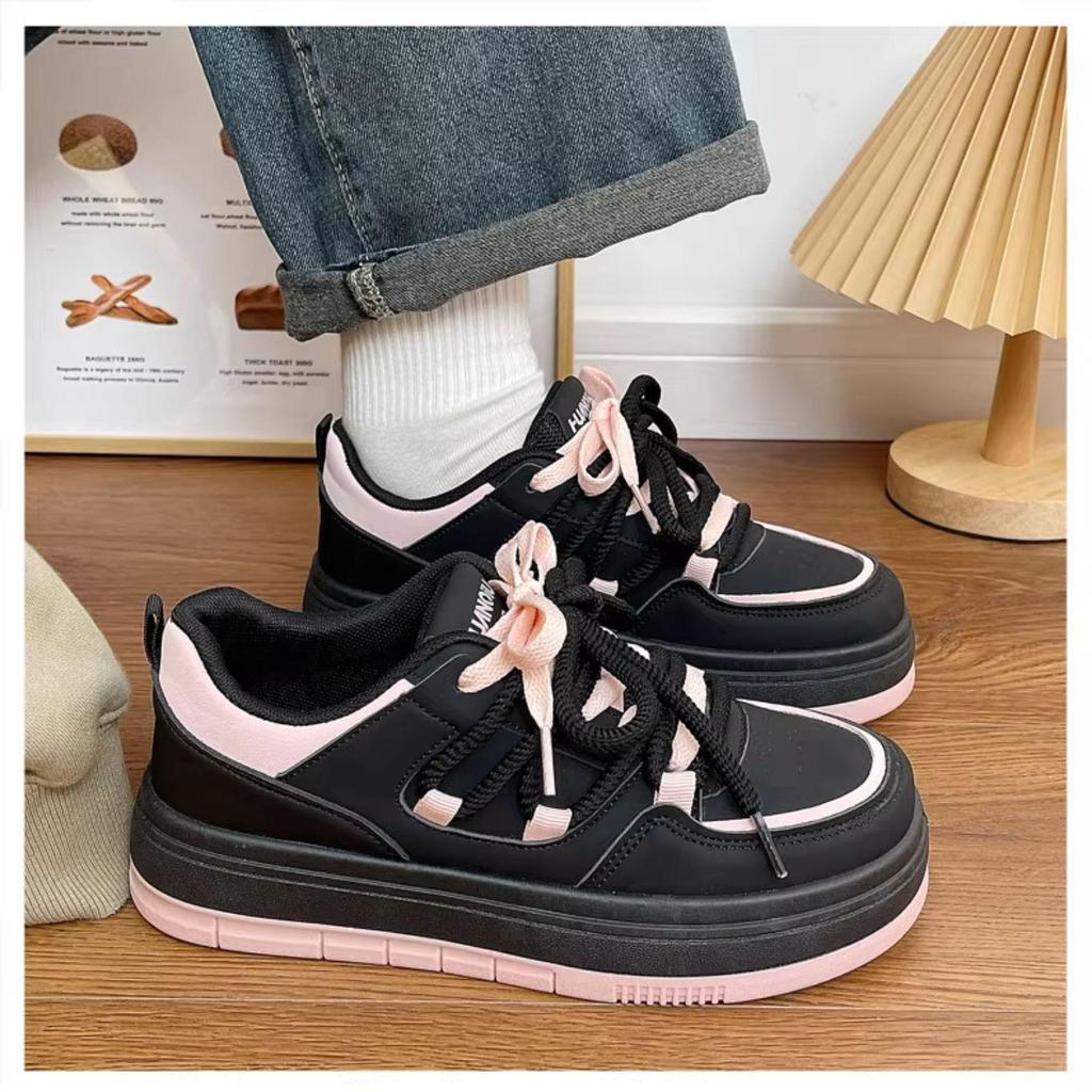 2025 Women's Thick-Soled White Canvas Sneakers - Autumn Hot Style, Versatile for Students