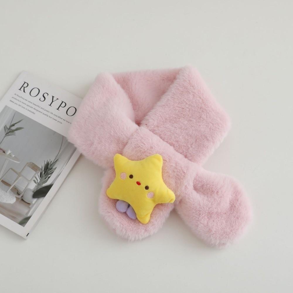 Thick Warm Children Winter Scarf Cartoon Star Shawl Scarves Fashion Cross Neck Scarf