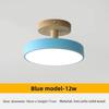 Minimalistische nordische LED-Deckenleuchte mit Holzkörper für die Beleuchtung von Hausfluren