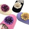 Senko Charlotte Floral Motif Memory Foam 63192 S.D.S Slippers, Approx. 24cm, Black, Sole,