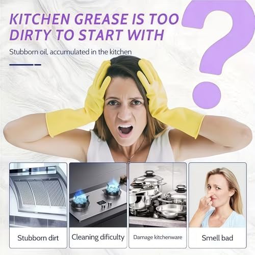 Heavy-Duty Grill & Oven Cleaner Spray, Fast-Acting Degreaser for Kitchen, BBQ, Stove & Stain Removal