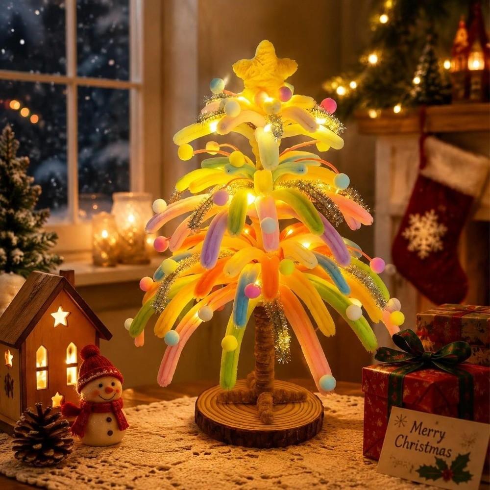Colorful Christmas Tree Kit Handmade Twisty Stick Weaving Set Christmas Party
