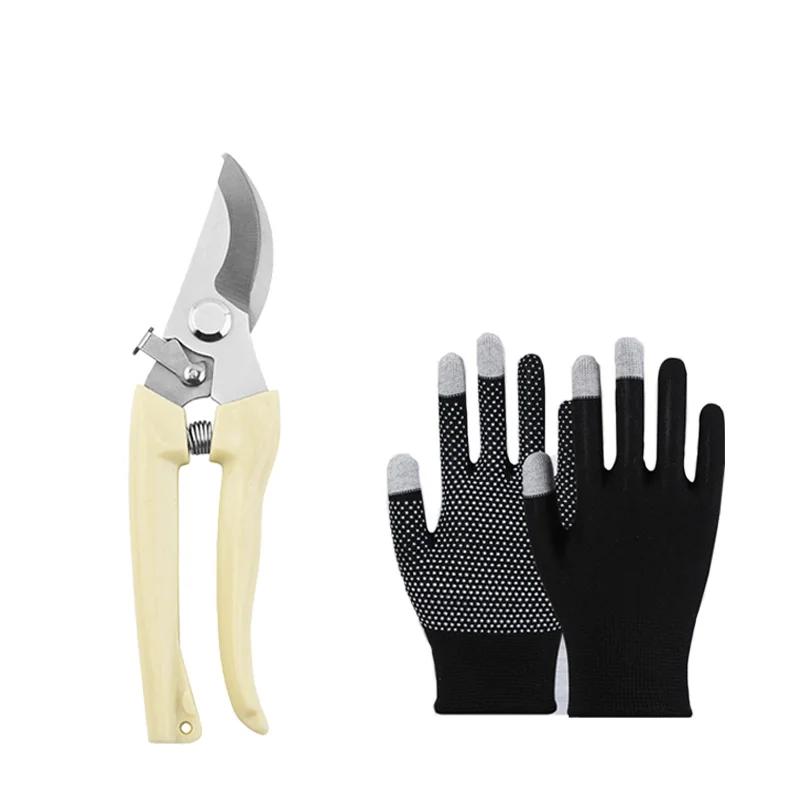

Durable Hedge Shears with Gloves set Professional Grade Garden Pruners for Precise Tree Trimming Flower Grafting and Shrub Care
