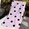 Korean-style Polka Dots Towel Soft Pool Gift For Travel Gym Shower Camping Quick Dry Sports Large Beach Towels