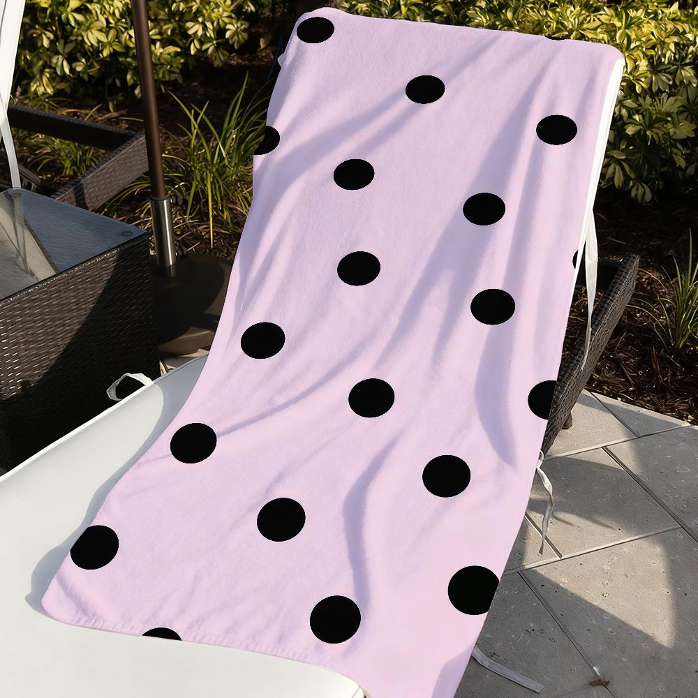 Korean-style Polka Dots Towel Soft Pool Gift For Travel Gym Shower Camping Quick Dry Sports Large Beach Towels