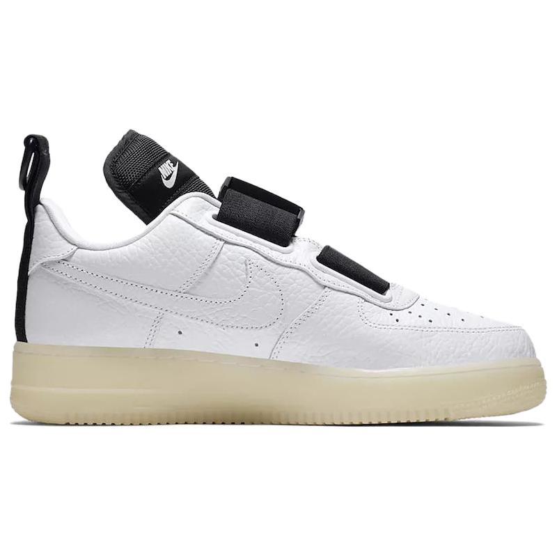 Nike Air Force 1 Utility QS Grade School 'Orca' (Unisex) White / White-Black Skate Shoes AV7593 100