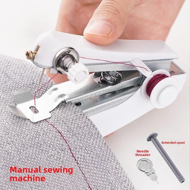 

Portable Manual Mini Micro Sewing Machine - Handy Handheld Simple Sewing Tool for Clothes - Pocket-sized Small Tailor s Machine White regular style