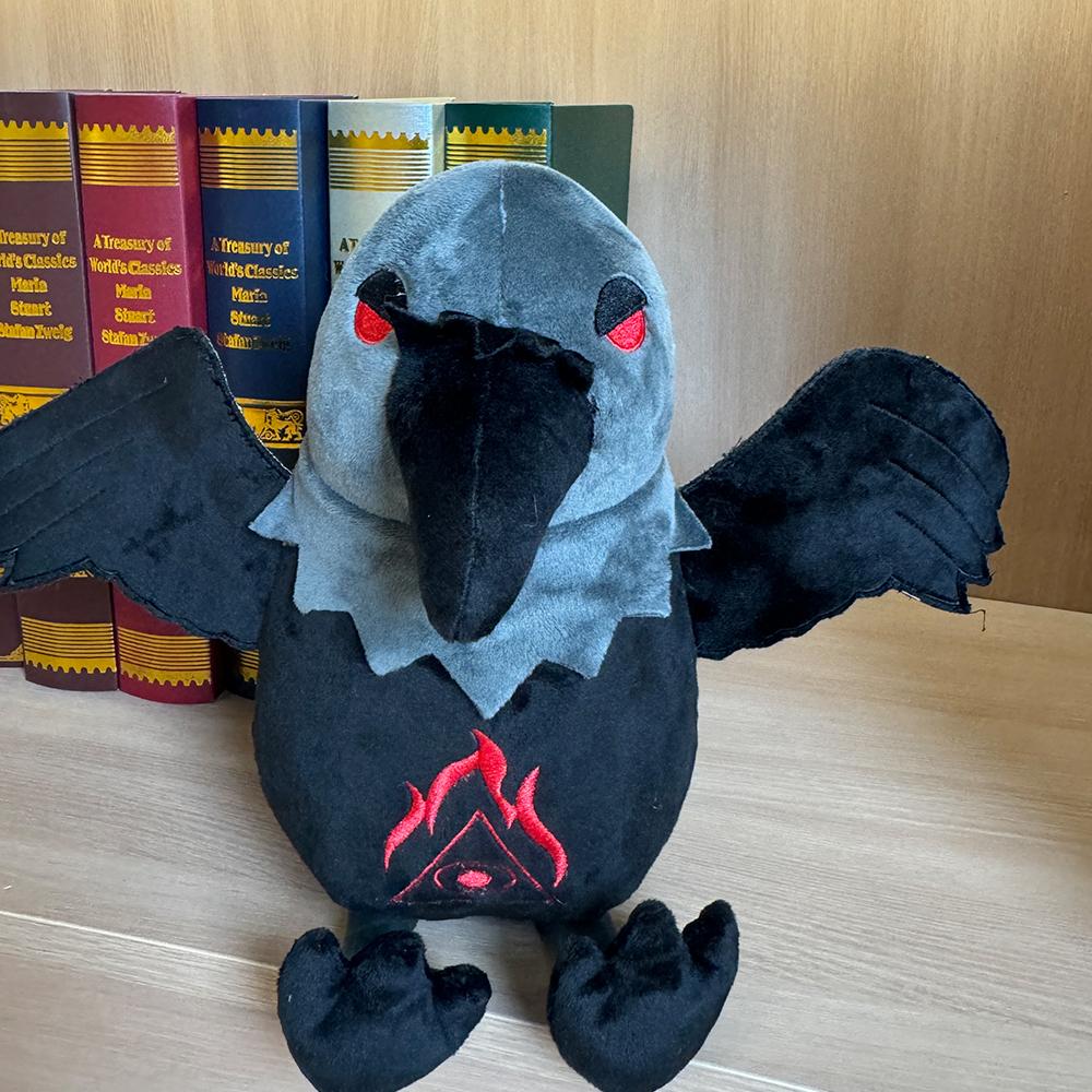 TreasuringU Halloween Devil Plush Toys Horror Hellion Raven Crow Fuzzy Dolls Happy Halloween Party Gifts Decoration