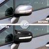Horn-Shaped Glossy Black Rearview Mirror Covers for 2012-2015 Honda Civic 9th Gen - Adhesive Mod