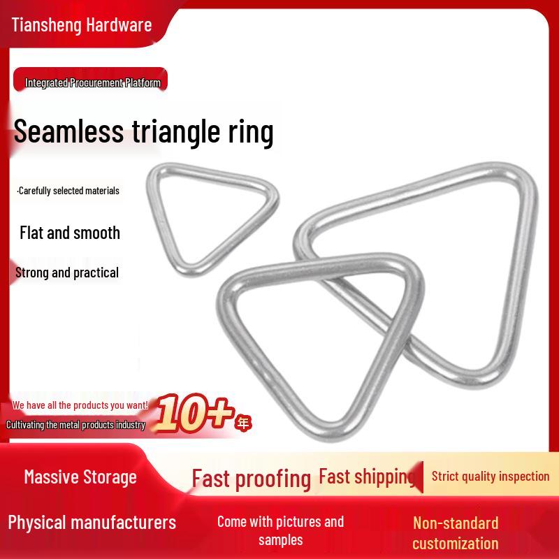 Triangelringspänne i rostfritt stål med ögleanslutning