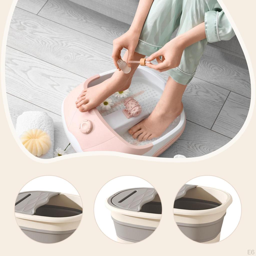 Kompaktes Fußbadbecken mit Faltbarem Design und Massagepunkten für Zuhause