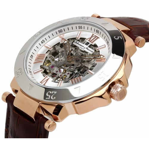 Salvatore Marra Automatic Skeleton Wristwatch for Men, Business and Formal Wear