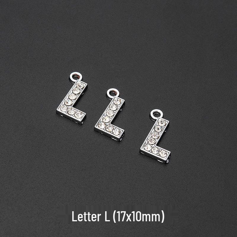 Alloy DIY English Letter & Number Necklace Pendant - Creative Jewelry & Handmade Accessories.