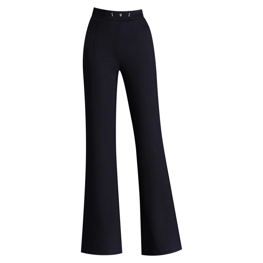 2025 Winter High-End Damen Koreanischer Stil High-Waist Seiden-Baumwoll-Schlankmachende Micro-Flare-Hose