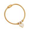 New European American-style Versatile Personalized Women's Stainless Steel Heart-Shaped Pendant Charm Bracelet Magnetic Chic 18K