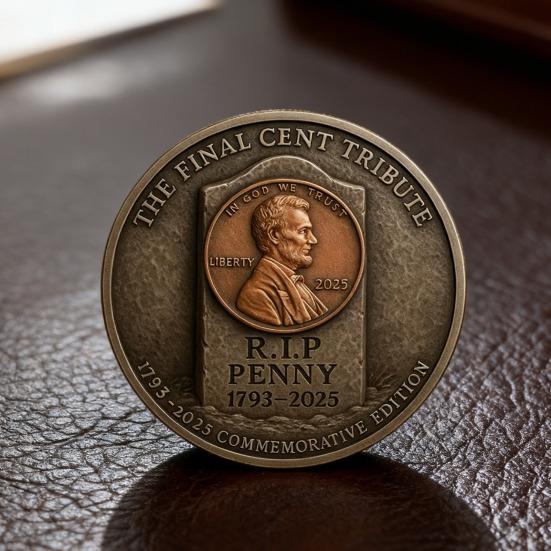 Der letzte Penny Tribut-Token Souvenir-Münze Sammlerqualität Letzte Penny Tribut-Münze mit Vintage-Finish Gedenkmünze