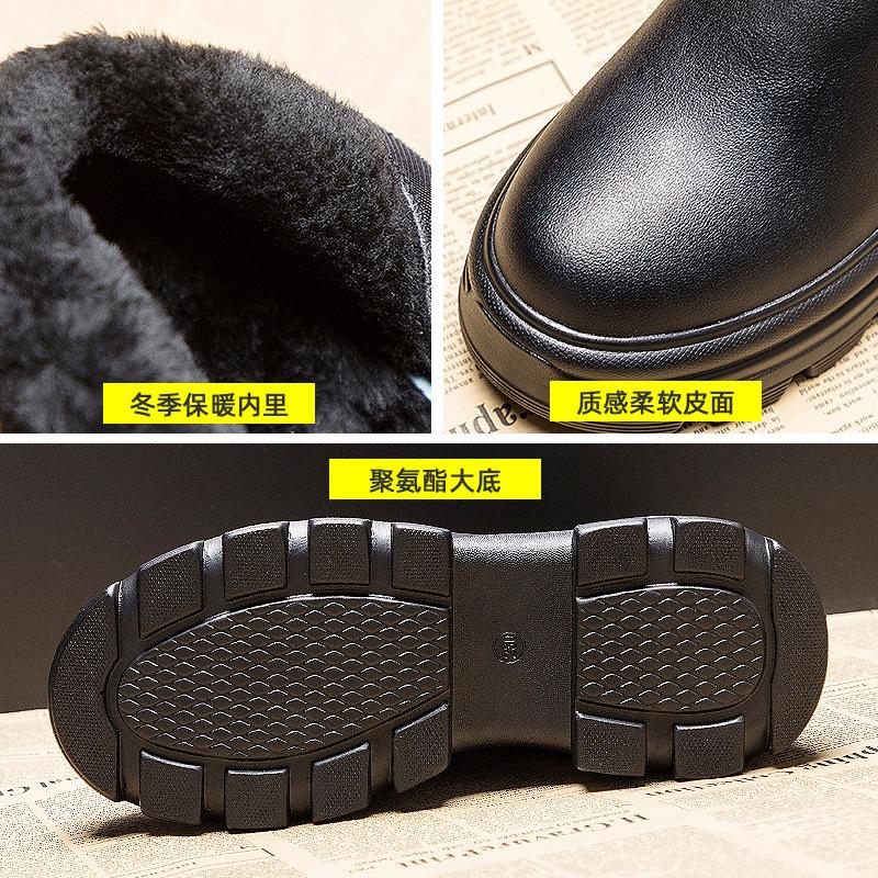 Women's Boots Autumn 2025 New Martin Boots Women's British Style Winter Women's Shoes Velvet Cotton Boots Thin Round Head Cigarette Boots