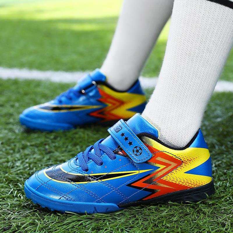 Kids Soccer Shoes Fashion Luxury Original Football Sneakers Field Training Turf Non-slip Teen Football Tournament Shoes for Boy