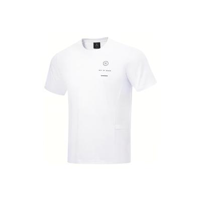 Wade Series Letter Print Quick-Dry Cool Antibacterial Short Sleeve T-Shirt Men T-Shirts Standard-White ATST239-5