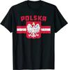 Polska Poland Flag Polish White Eagle Men TShirt Short Sleeve Casual 100 Cotton ONeck Summer TShirt
