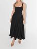 Summer Sexy Solid Color Straps Slimming Mid-Length Dress