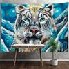 Psychedelic Colorful Lion Tapestry Wall Hanging Witchcraft Oil Painting Bohemian Style Hippie Tapiz Home Decor