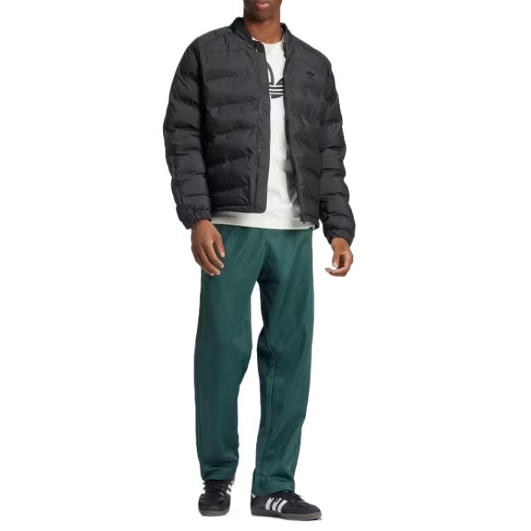 adidas Originals SST Einfarbiges Logo-Muster Outdoor Lässig Sportlich Warm Reißverschluss Stehkragen Jacke Herren Jacke Schwarz IZ1841