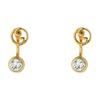 Blondie Logo Design Modeschmuck Metall Harz Perle Kristall Ohrringe Unisex Ohrringe Gold 797402J1D50