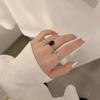 5pc Punk Metal Geometry Circular Rings Set Opening Index Finger Accessories Buckle Joint Tail Ring for Women Jewelry Gifts