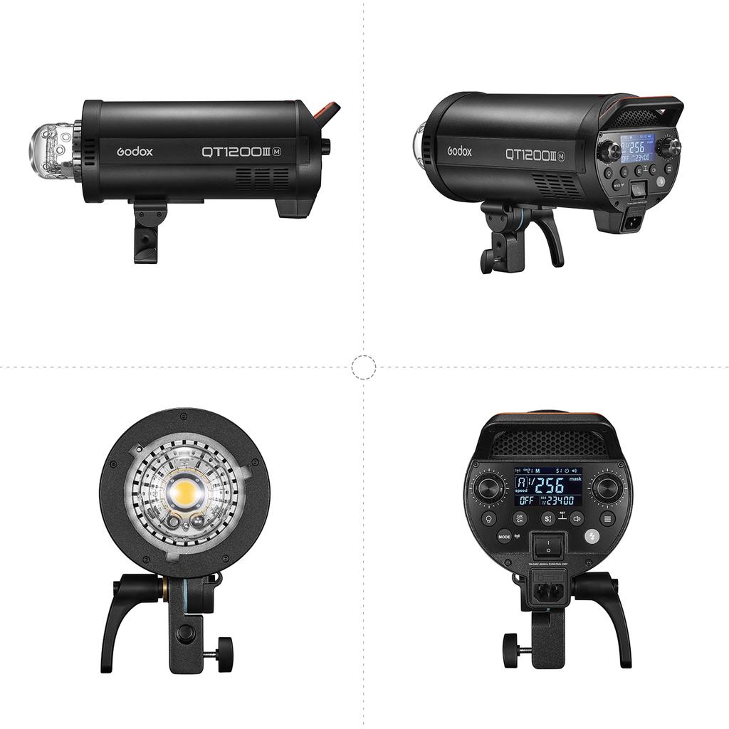 Godox QT1200IIIM 1200W High Speed Studio Flash Light GN105 1/8000s HSS 0.010.9S Quick Recycling