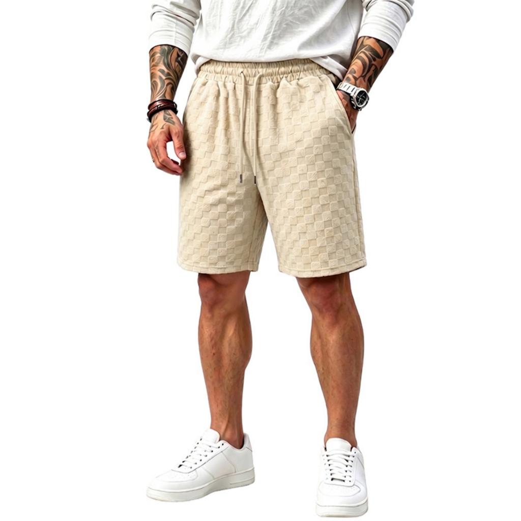 Men's Loose Shorts with Pattern for Workout and Casual Wear