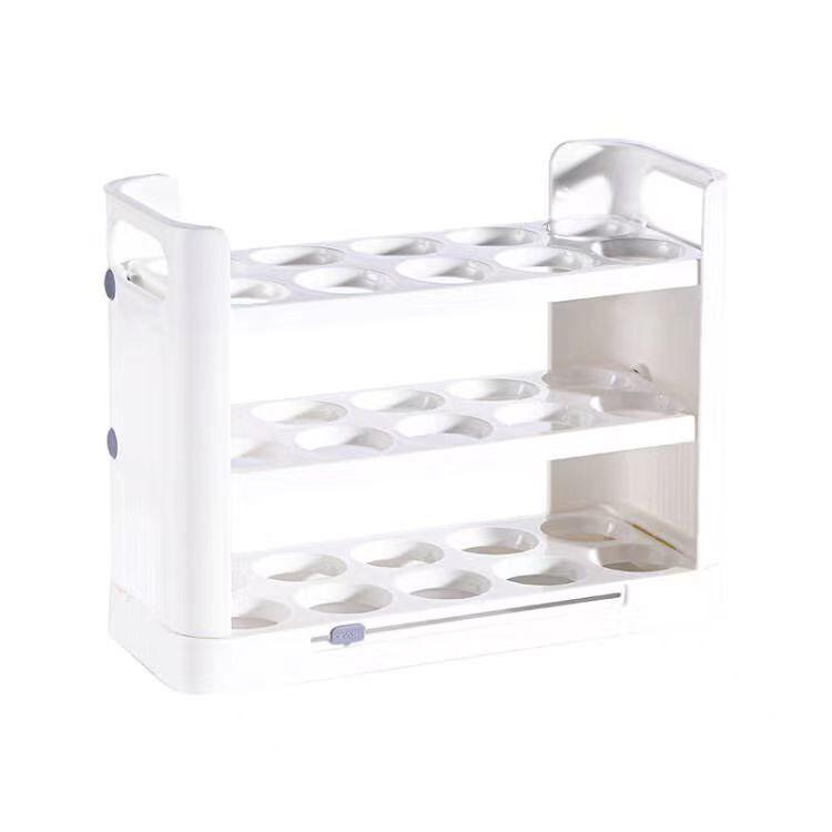 Food-Grade Flip Lid Egg Storage Tray for Refrigerator Door