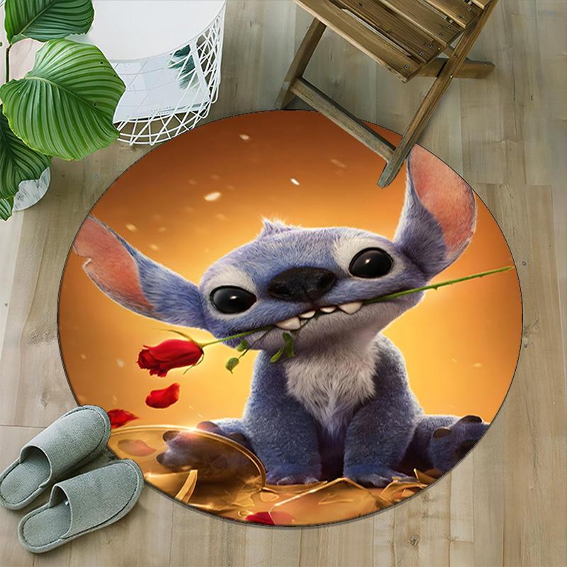 1pc S-Stitch18 Carpet, Round Rug, Comfortable, Suitable for Entryways, Living Rooms, Office, And Bedrooms, Christmas Decoration