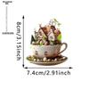 Christmas Coffee Cup Ornaments Coffee Mug Decorative Tree Hanging 2025 Xmas Navidad 2026 New Year Easter Bunny Party Supplies