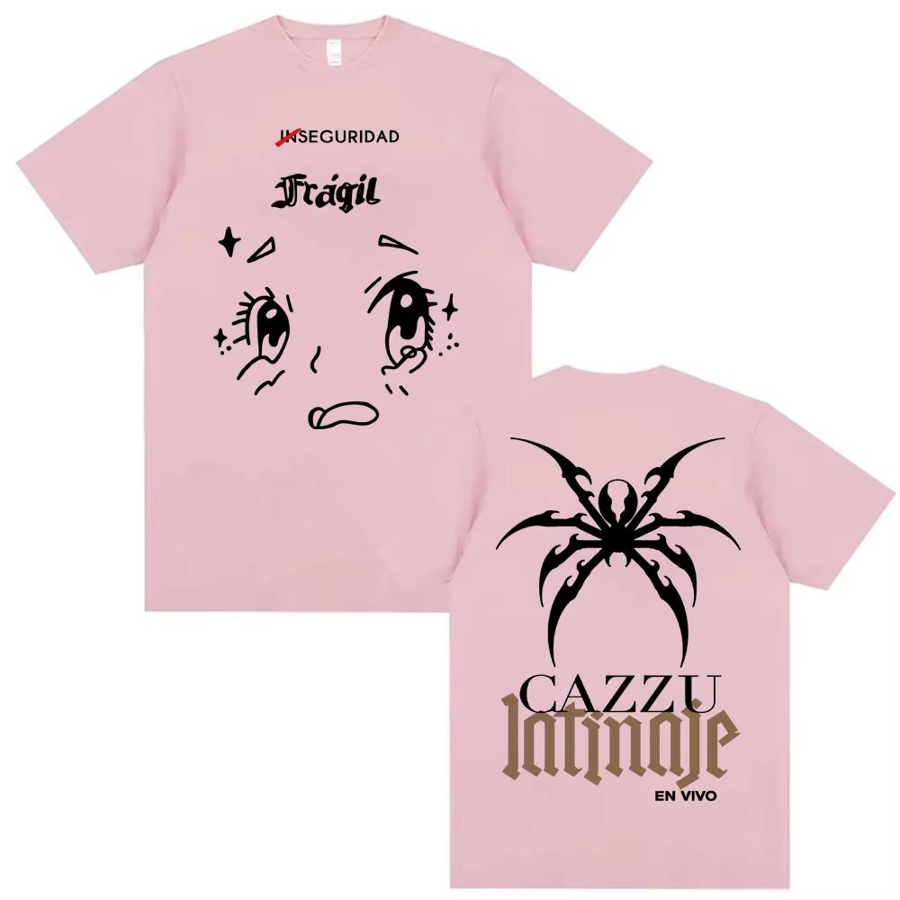 Singer CAZZU Latinaje Album 2026 Graphic T Shirts Men Women Clothing Harajuku Vintage Tshirt Casual Cotton Y2k