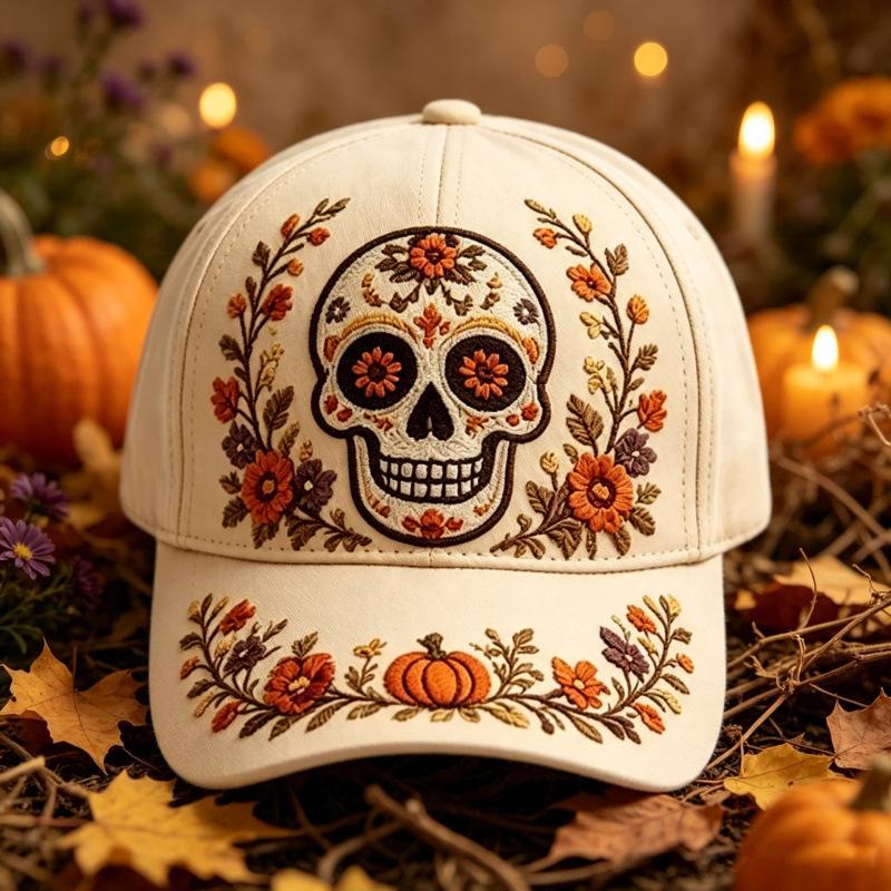 D print Halloween baseball cap women's spring and summer sunshade sun protection cap American style versatile fashion hat sun protection