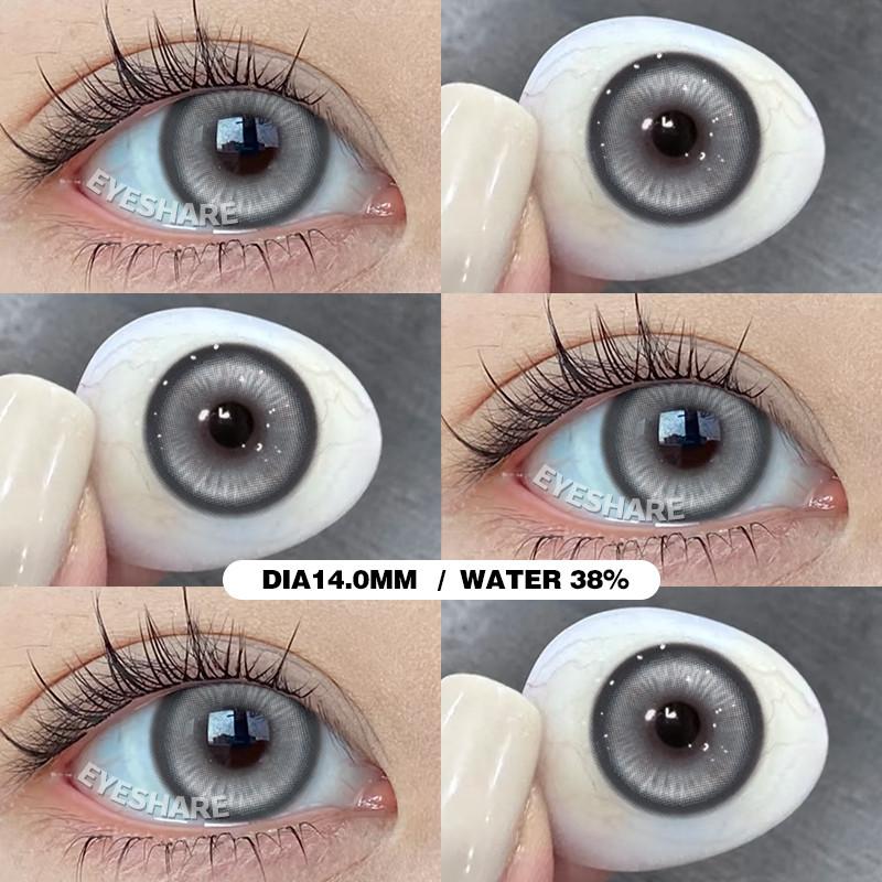 Eyeshare PAMPAS Brown Contact Lenses 1 pair Natural Soft Lens Big Eyes 14.5mm Eye Contacts Gray Pupils Green Purple Lens