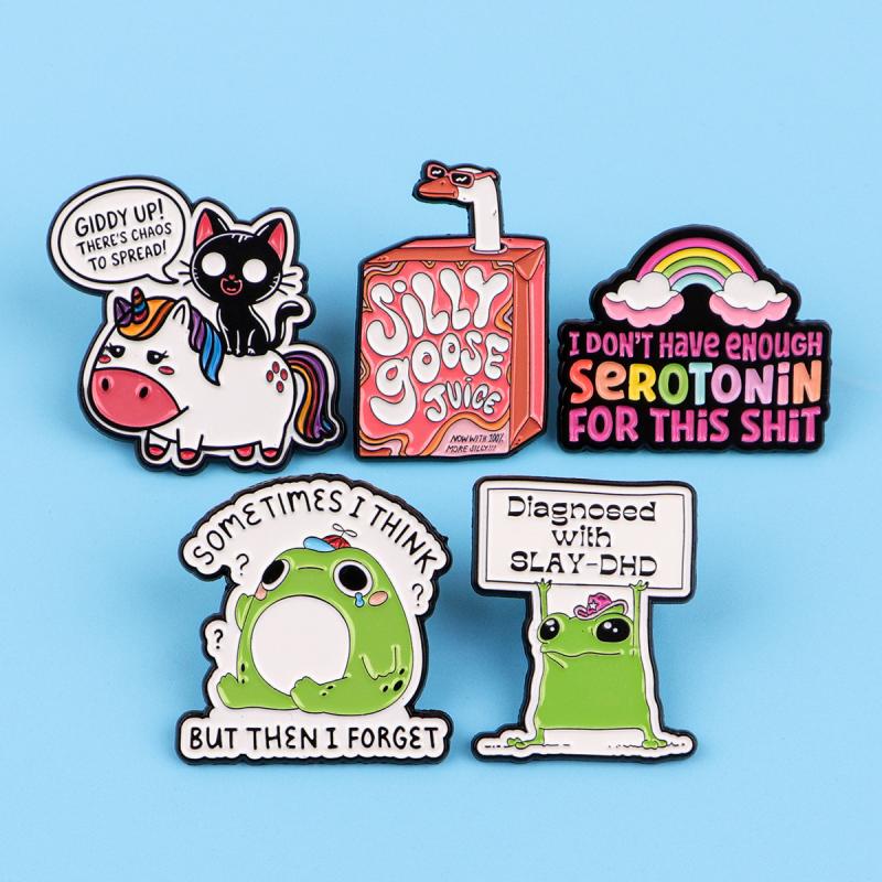 Rainbow Enamel Pin Humorous Quotes Brooch Pines Lapel Pins Badge On Backpack Clothing Accessories Jewelry Friends Gifts