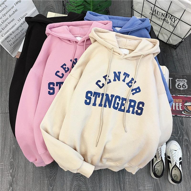 Fleece thickened sweater women's casual versatile autumn and winter loose hoodie jacket