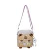 Capybara Cute Mini Nylon Crossbody Bag With Zipper Pocket For Daily Use
